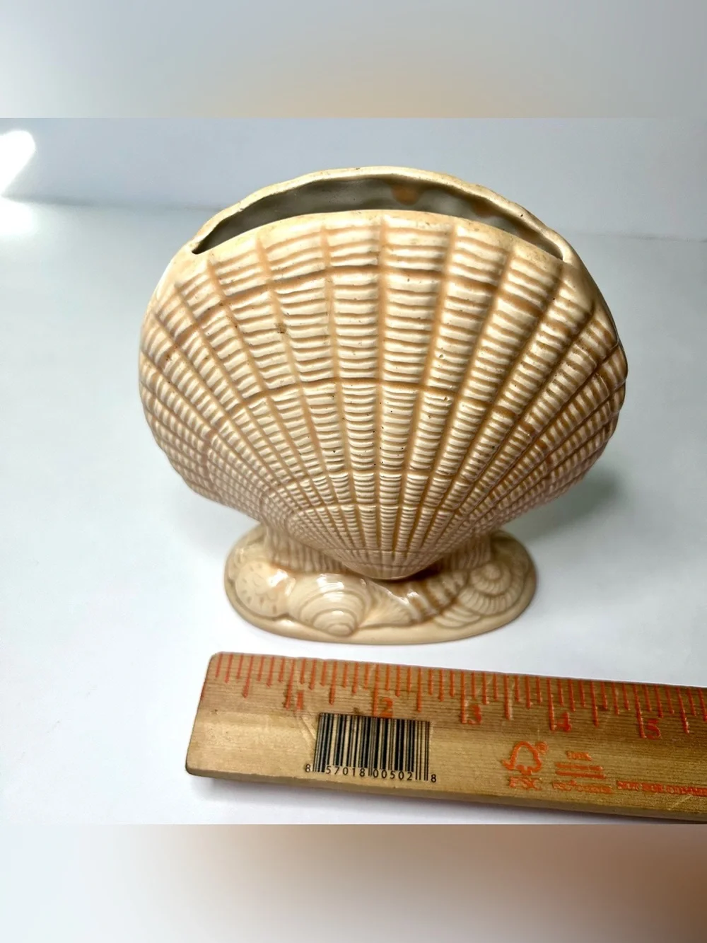 80’s Ceramic Seashell Planter Vase by Larry Laslo For Mikasa